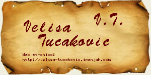 Veliša Tucaković vizit kartica